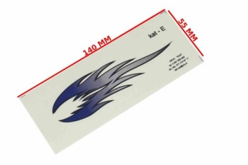 NAKLEJKA PŁOMIENIE NIEBIESKI KAT. E