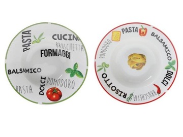 PIZZA PASTA porcelanowy talerz do makaronu 25 cm