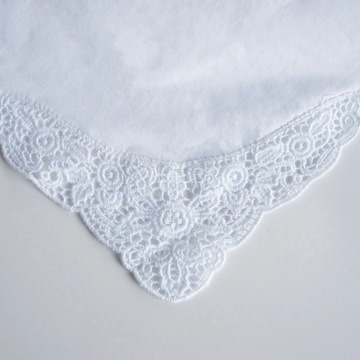 3/6 шт. кружевной белый квадратный полезный носовой платок