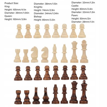 32 ШАХМАТНЫЕ ПЕШКИ, ДЕРЕВЯННЫЕ ШАХМАТНЫЕ ИГРУШКИ