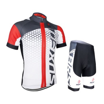 STRÓJ ROWEROWY KOSZULKA + SPODENKI ROWEROWE KOMPLET KOLARSKI S3 ARSUXEO XXL