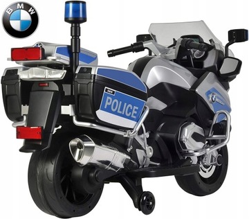 Большой мотоцикл BMW R1200 POLICE с аккумулятором, колеса EVA, до 30 кг, мощность 90 Вт.