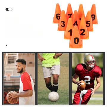 КОНУСЫ НА Ловкость, ПРОНУМЕРОВАННЫЕ КОНУСЫ, ТРЕНИРОВКА ПО ФУТБОЛУ