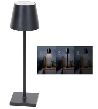 ELEGANCKA nowoczesna Lampa Stołowa LED bezprzewodowa sterowanie dotykowe