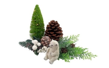 ДЕКОРАТИВНАЯ МАЛЕНЬКАЯ РОЖДЕСТВЕНСКАЯ ЕЛКА С ПОДСВЕТКОЙ/ДЕКРЕ