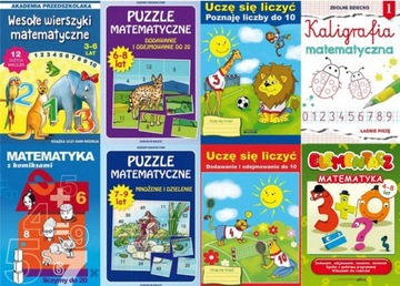 Nauka liczenia dla najmłodszych - ZESTAW 8 KSIĄŻEK