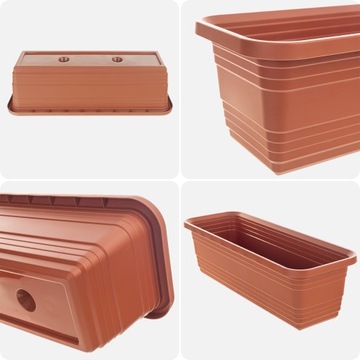 БАЛКОННАЯ ЯЩИКА ЦВЕТОЧНЫЙ ВАЗ 50см КИРПИЧНАЯ ЦВЕТОЧНАЯ ЯЩИКА KADAX