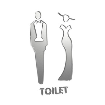 Męskie i żeńskie tabliczki na drzwiach toalety Znak Symbole unisex Samoprzy