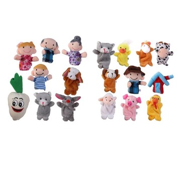 Of 18X Animal Finger Puppets Plush Toy For