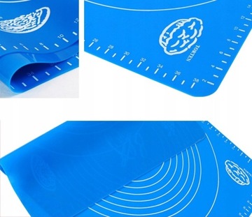 STOLNICA SILIKONOWA DUŻA MATA SKŁADANA ANTYPOŚLIZGOWA DO CIASTA 60 X 40 CM