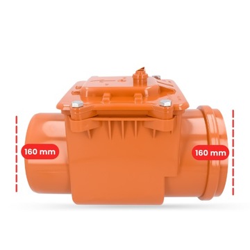 Штормовая задвижка 160 мм ОБРАТНЫЙ КЛАПАН Канализационная заслонка БЛОК АНТИ-РАС