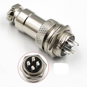 9x Złącze przemysłowe lotnicze 16mm CNC 4 pin GX16