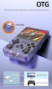 Портативная игровая консоль R36S Retro, дюймовый IPS-экран, R36S черный, 64 ГБ