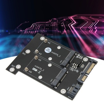 Карта адаптера Dual MSATA SSD на Dual SATA3, преобразователь скорости быстрого чтения Comp
