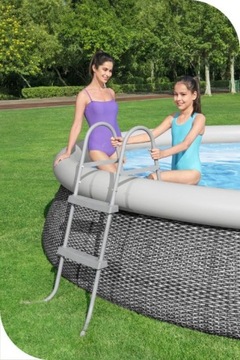 Безопасная металлическая лестница для бассейна Ступеньки для бассейна 84 см BESTWAY 58430