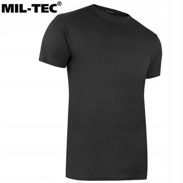 Koszulka męska wojskowa T-Shirt pod mundur Mil-Tec US czarna bawełna M