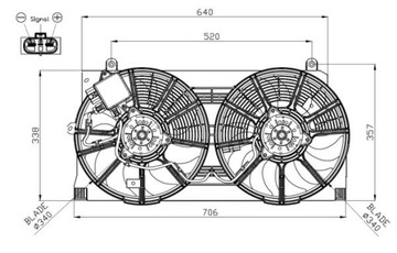NRF 47943 VENTILÁTOR CHLAZENÍ MOTORU