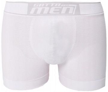 6 X GATTA BOXER BOKSERKI MĘSKIE BAWEŁNA BIAŁE CZARNE XL