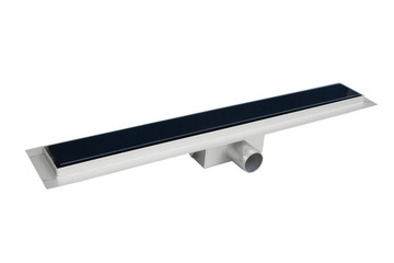 SOLIDNY Odpływ Liniowy BLACK szklany CZARNY 70cm
