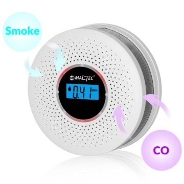 СЕРТИФИЦИРОВАННЫЙ ДЕТЕКТОР УГАРНОГО ДЫМА БЕСПРОВОДНОЙ БЕЗОПАСНЫЙ СЕНСОР 2в1