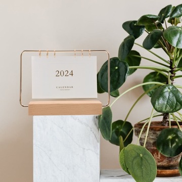 ПОДСТАВКА КАЛЕНДАРЯ НАСТОЛЬНАЯ ДЕРЕВЯННАЯ КРУГЛАЯ БИЗНЕС-ЛИНИЯ