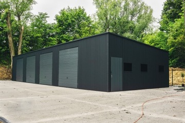 Жестяной гараж, зал из листового металла 14х6м | Гаражи премиум-класса из листового металла | ТРАНСТАЛЬ