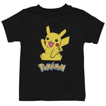 Koszulka dziecięca Czarna POKEMON PIKACHU 116/122