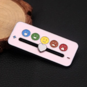 Эмалированная булавка My Social Battery, забавные металлические значки для отслеживания настроения, интерактивный трекер настроения