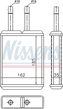 NISSENS 71957 NÁHRADA TEPLÁ TOPENÍ INTERIÉR