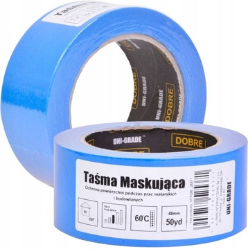 TAŚMA MALARSKA MASKUJĄCA NIEBIESKA UNI-GRADE 48MM