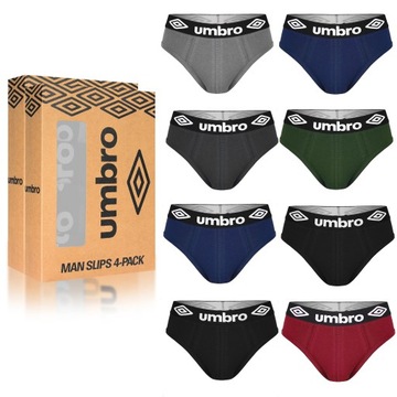 Umbro Slipy Majtki Męskie Bawełniane Zestaw BM206 8 sztuk Rozmiar XXL