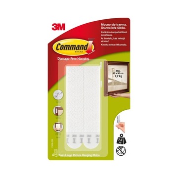 COMMAND DUŻE RZEPY DO OBRAZÓW RAMEK 2 KPL 4 PASKI