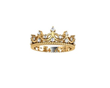 Wspaniały złoty pierścionek korona! 585