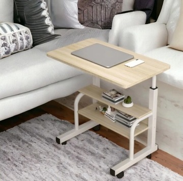 Biurko kwadratowy Ecarla STL13WZ1 80 x 40 x 85 cm sosna