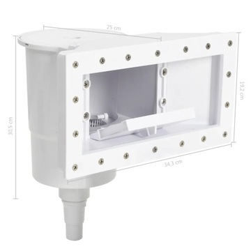 Скиммер для бассейна, 11 предметов, с большим входным отверстием, 34,3x25x30,5 см.