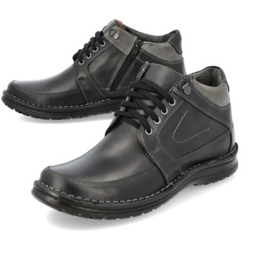 ЗИМНИЕ БОТИНКИ С УТЕПЛЕННЫМИ лодыжками, КОЖА 184 CZ R 41