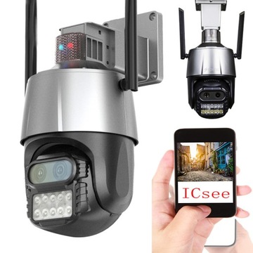KAMERA 2W1 8X ZOOM ZEWNĘTRZNA OBROTOWA IP WIFI 8MPX DO MONITORINGU
