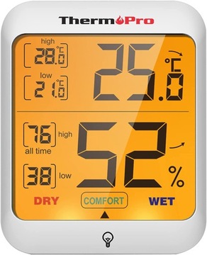 TERMOMETR/HIGROMETR WILGOTNOŚĆ LCD 3,3 MAGNETYCZNY