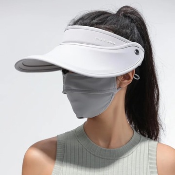 2023 New Summer Sunscreen Mask Hat Veil Outdoor Adjustable Women's Hiking