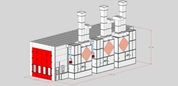 Окрасочная камера18x5x5 Автомобильная окрасочная камера ABC Group