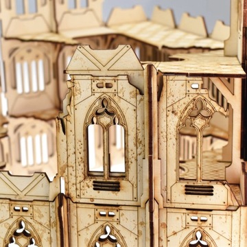 Набор из 3-х зданий, игровая площадка (28мм)