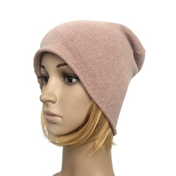 Wełniana czapka jesienna/zimowa, oversize, beanie
