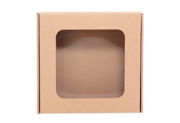 Фигурная коробка с окошком 20х20 подарочная 10 шт.