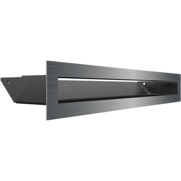 Kratka Kominkowa KRATKI Luft 6x40 SLIM Prosta Ozdobna Wentylacyjna Czarna