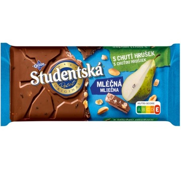 Czekolada Studentska mleczna z gruszkami 170 g