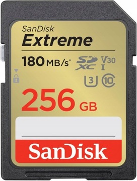 Karta pamięci SD SANDISK EXTREME 256GB 180/130 V30 4K