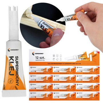 Суперклей Strong Strong 12шт универсальный быстросохнущий цианакрилатный 3г