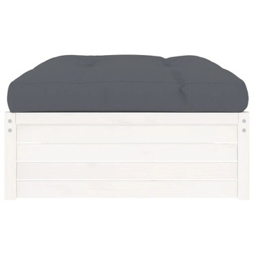 Садовая табуретка для ног, белая, 120х80 см, массив сосны