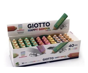 GUMKA OŁÓWEK HAPPY PASTEL (40 SZT)