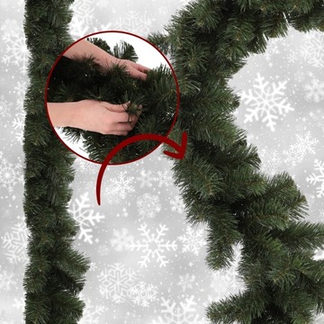 ГИРЛАНДА РОЖДЕСТВЕНСКОЙ ЕЛКИ 195 СМ ЗЕЛЕНАЯ